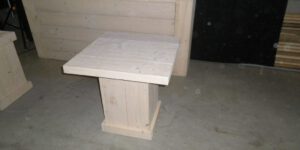 Steigerhouten tafel White wash 08x0.8mtr