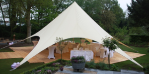 Stertent 14 mtr. incl. op- en afbouw, professioneel