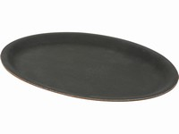 Dienblad (Ø 32 cm) zwart en grijs