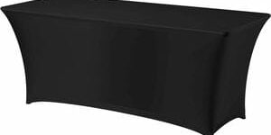 Buffettafel kleden zwart (stretch)
