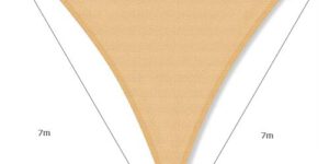 Schaduwdoek ca 7,00 x 7.00 x 5.00 mtr.