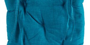 Turkoois stoelkussen 40x40x6 cm